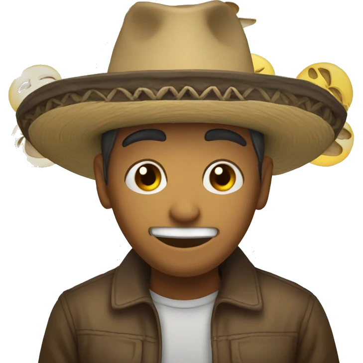 Una rata con un sombrero emoji