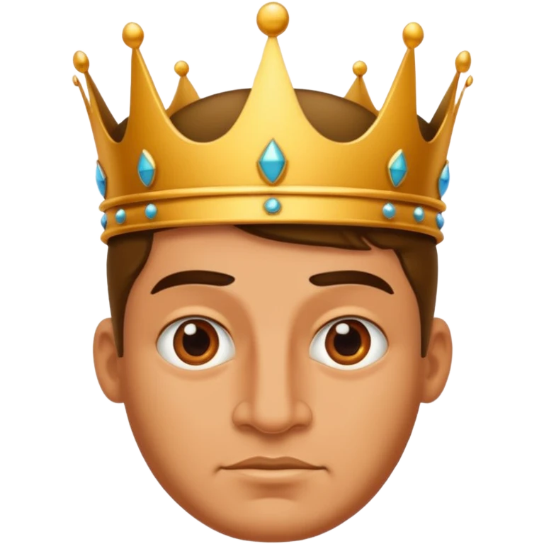 Catoon men king face with fly emoji