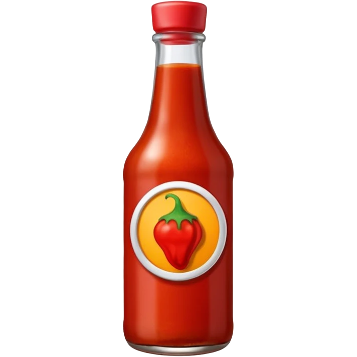 A single bottle of spicy sauce, keep it plain no branding or text emoji