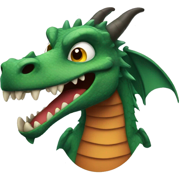 Dragon with mustache emoji