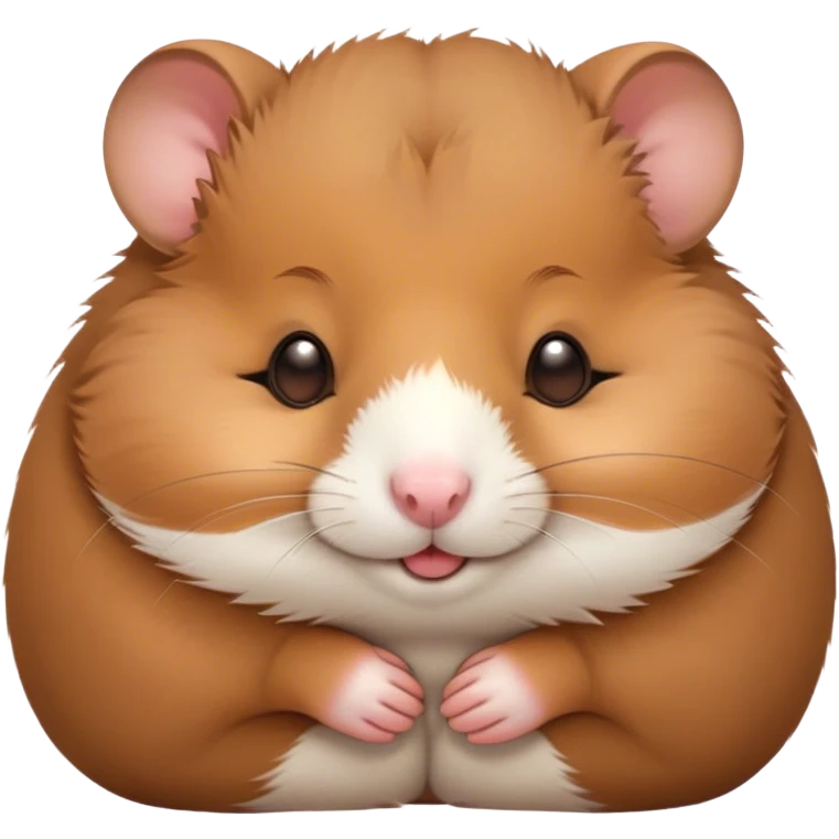 Meme-Worthy Cute Sleeping Brown Hamster Portrait Emoji, Head resting peacefully with a contented smile, showcasing a delightfully compact build and a luxuriously soft rich brown fur, eyes shut in a serene nap, Simplified yet hilariously adorable features, highly detailed, glowing with a soft, drowsy light, high shine, relaxed and utterly lovable, stylized with an air of playful laziness, bright and heartwarming, soft glowing outline, capturing the essence of a comically sleepy hamster, so meme-worthy it feels like it could instantly become the next viral sensation of adorable slumber! emoji