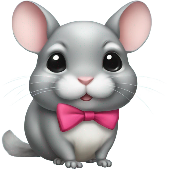 chinchilla with bow  emoji