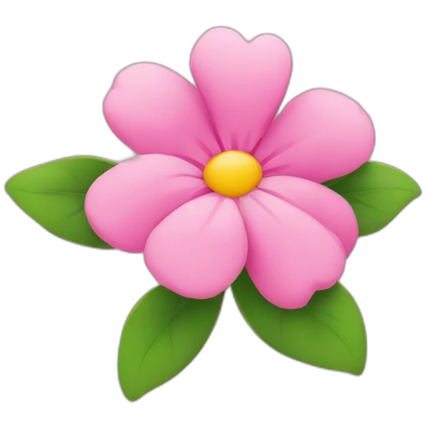 Pink flower with hearts emoji