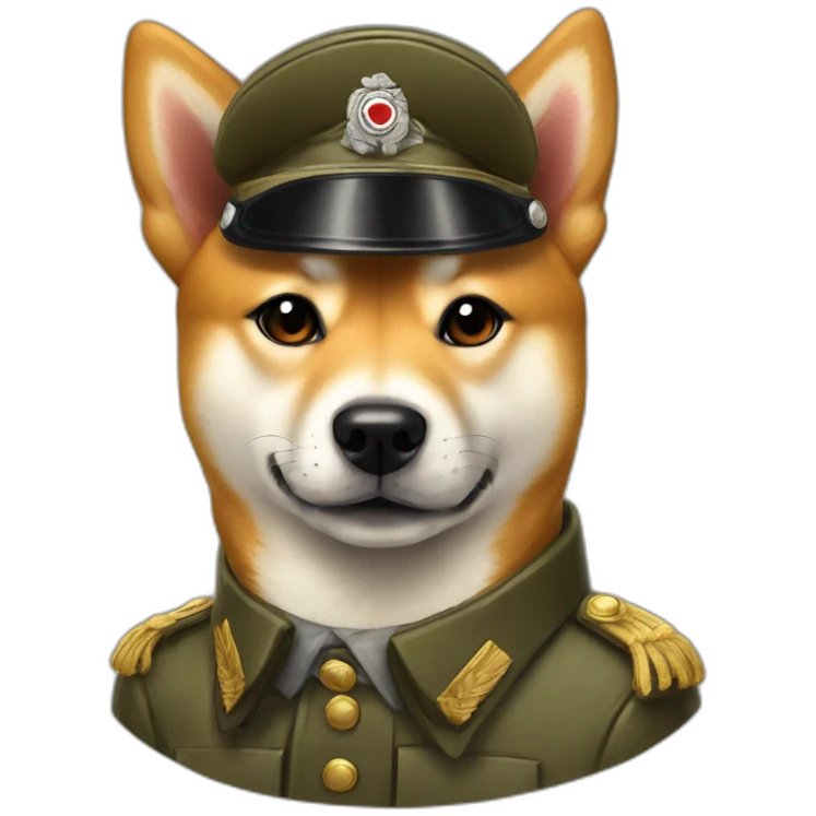 Shiba Inu in a WWII German uniform emoji