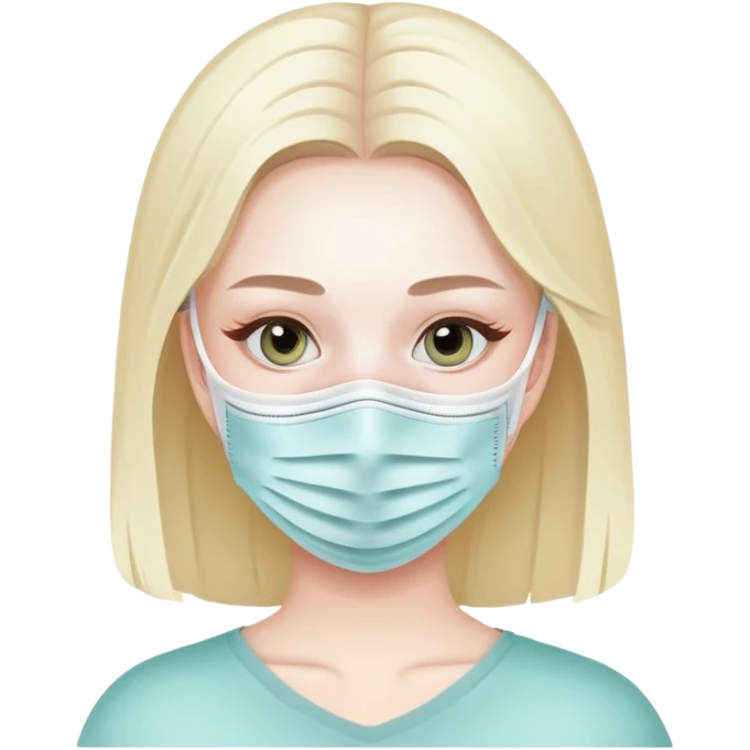 girl wit face mask emoji
