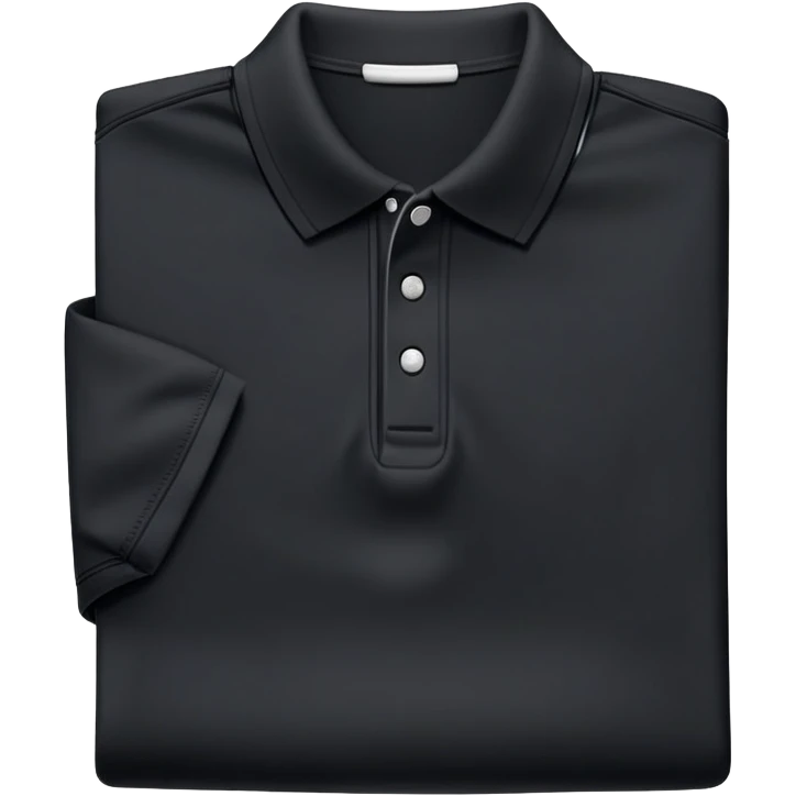 Black polo shirt neatly folded emoji
