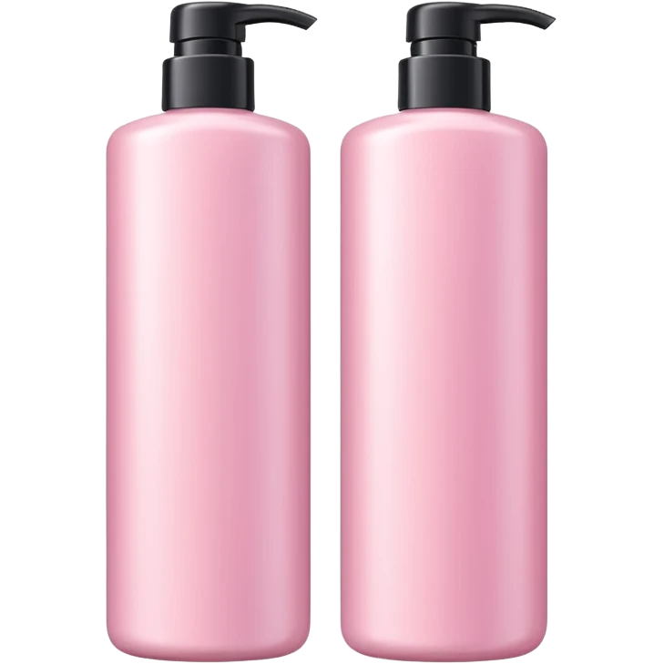 light pink shampoo and conditioner bottles emoji