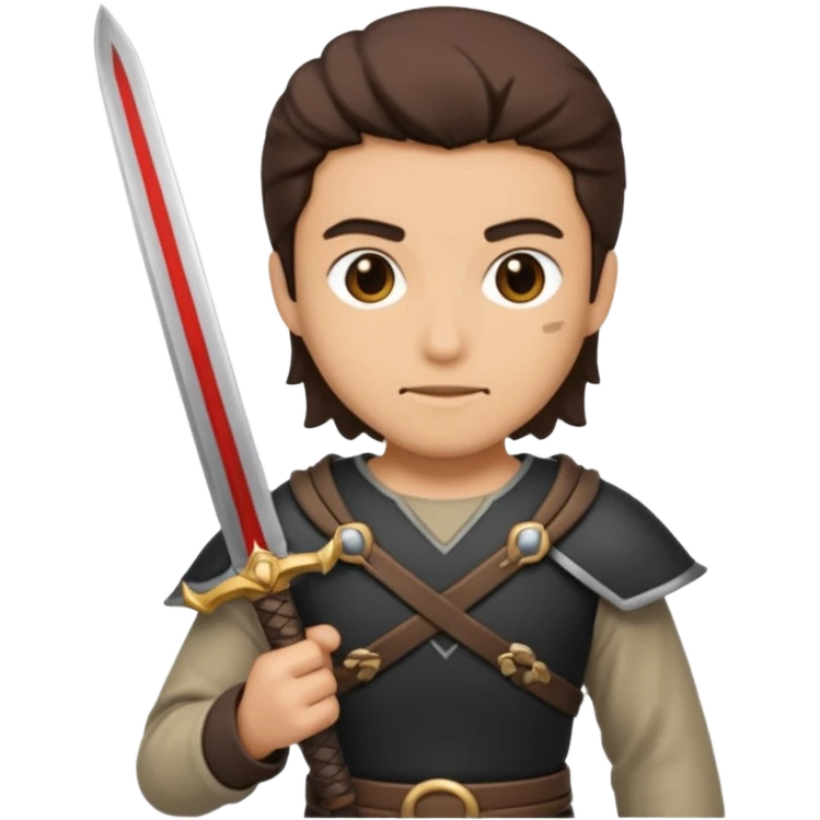 فارس حديدي يحمل سيف emoji