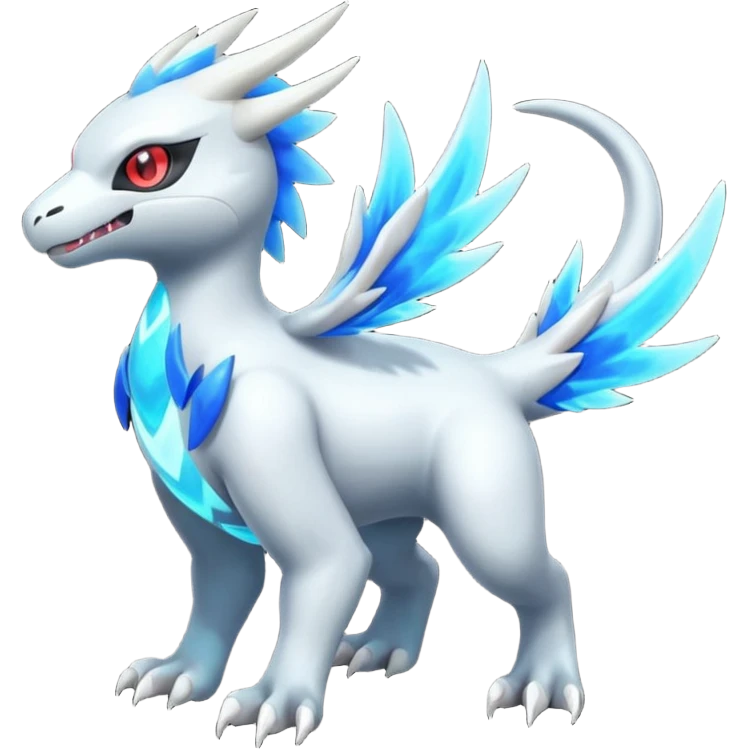 Neon Vibrant Pulsating Trail-glowing Chromatic Trico-Absol-Salamence-Silvally-fusion-hybrid emoji