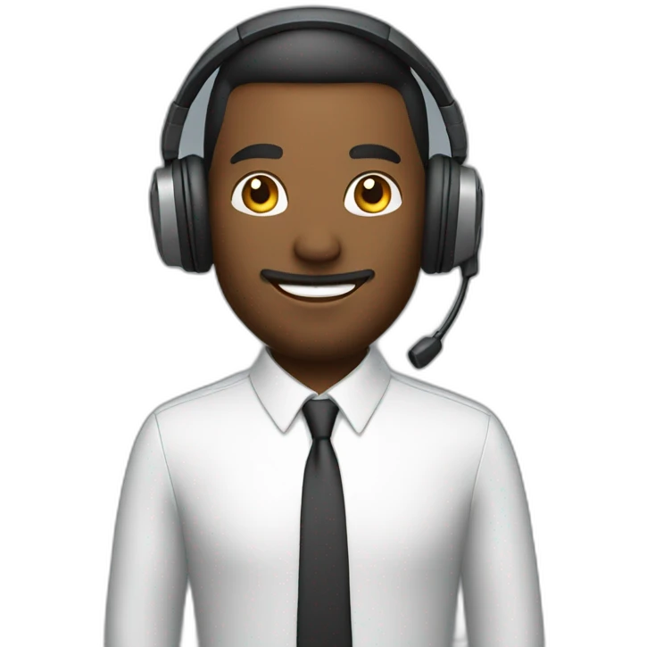 businessman with gaming headset emoji