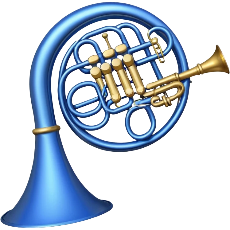 i want an emoji of a blue french horn music emoji