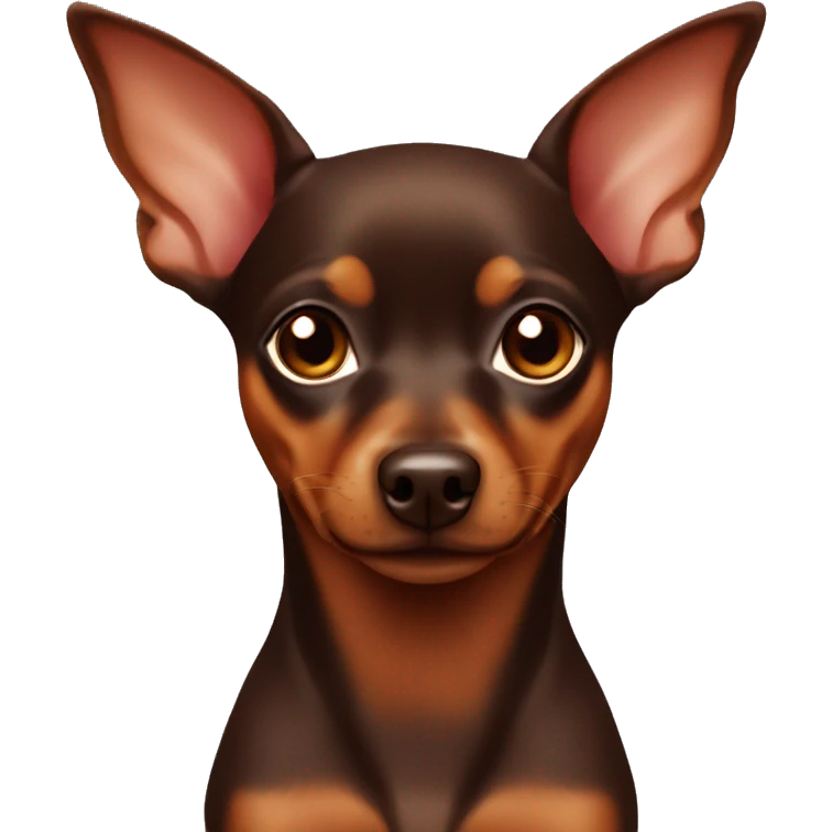 mini pinscher chocolate brown emoji