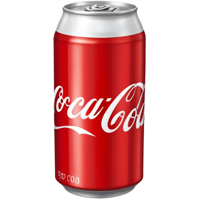 Draw a classic Coaa-Cola can with red label & white script logo. emoji