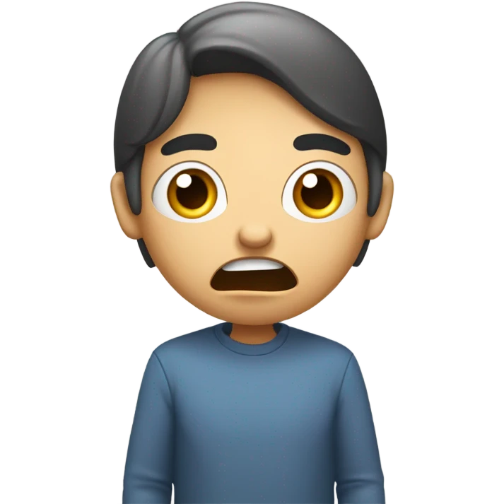 Hand over mouth in shock emoji