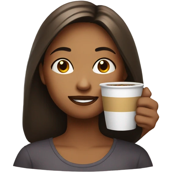 Coffee drinking girl emoji