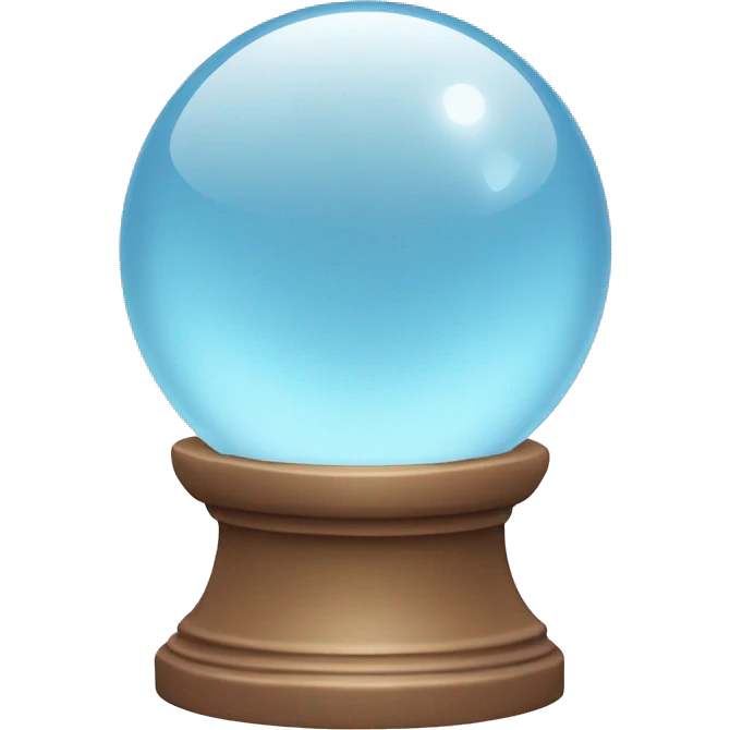 a crystal ball emoji with baby pink and baby blue colors emoji