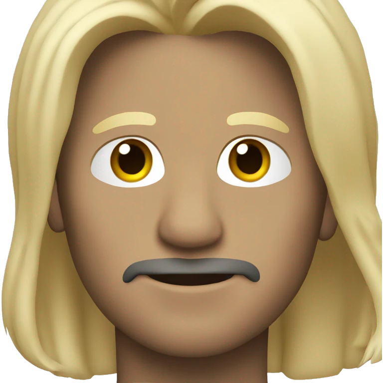 Rat with shoulder length blond hair and blond goatee  emoji