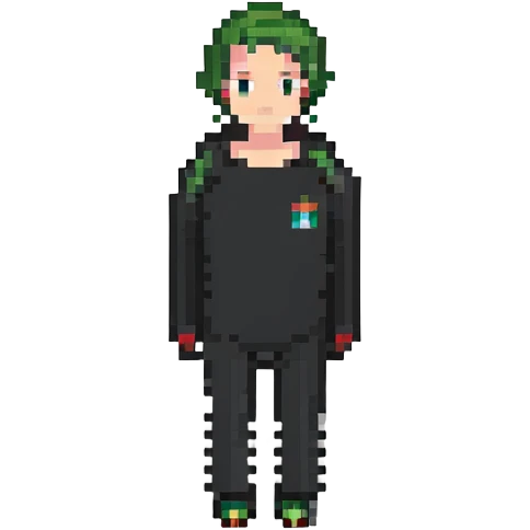 retro RPG style human character, compact proportions emoji