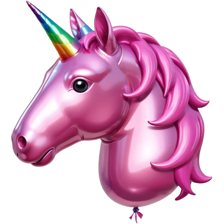   jeff koons style art pink meat unicorn balloon  emoji