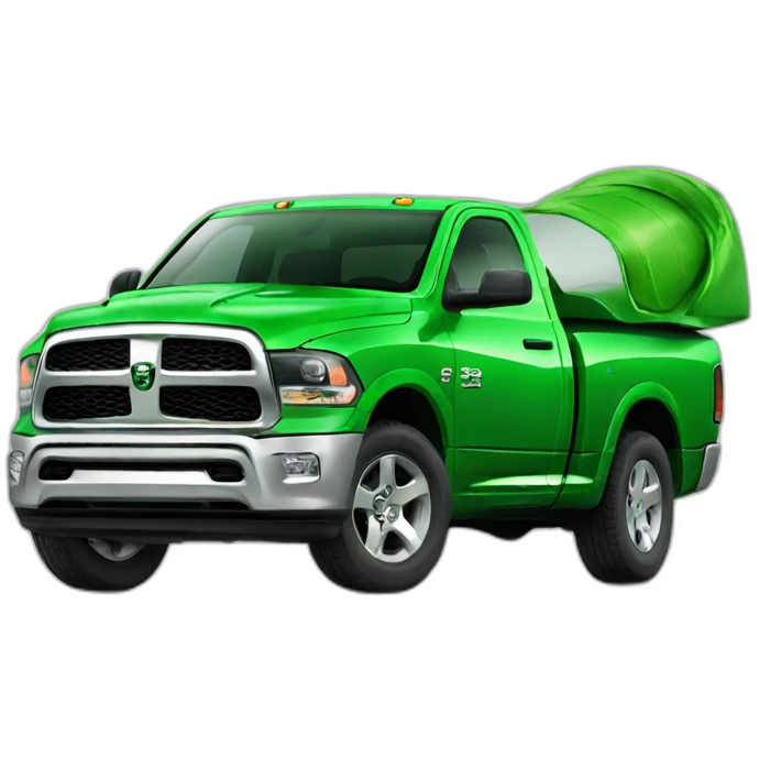 Green dodge ram emoji