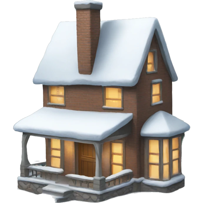 snowy house  emoji