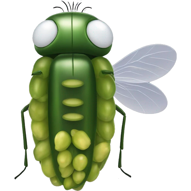 A fly with pickles as wings emoji