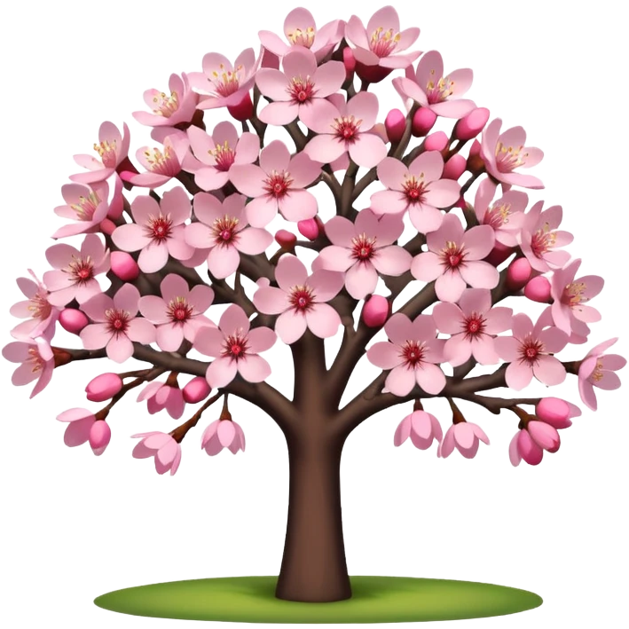 pink cherry blossom tree emoji
