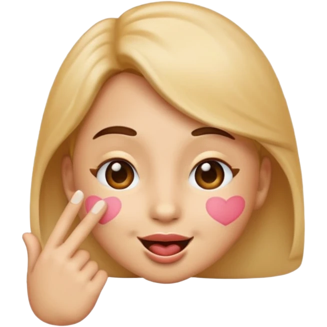 sexy face emoji blowing a kiss emoji