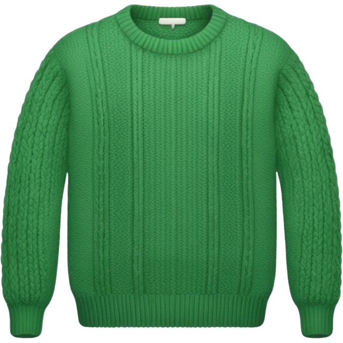 Green knitted wool sweater. emoji