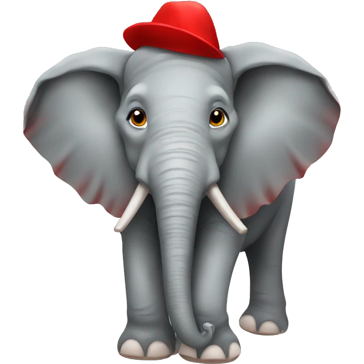 Elephant with a red hat  emoji