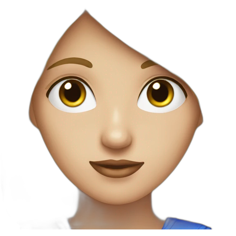 Una chica rubia y con los ojos azules  emoji