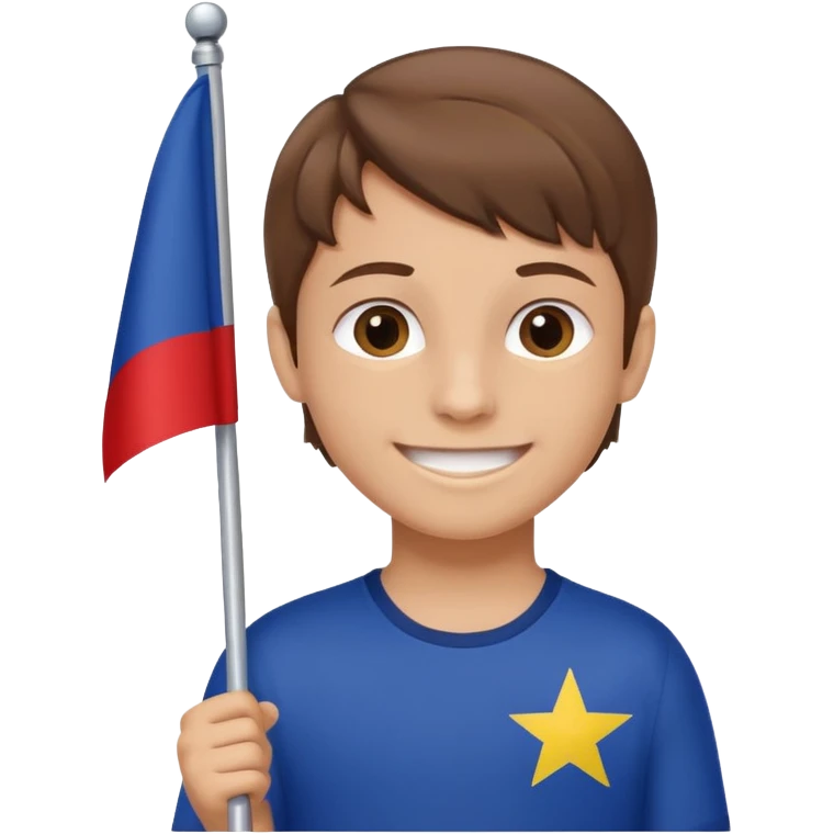 Flag holder kid emoji