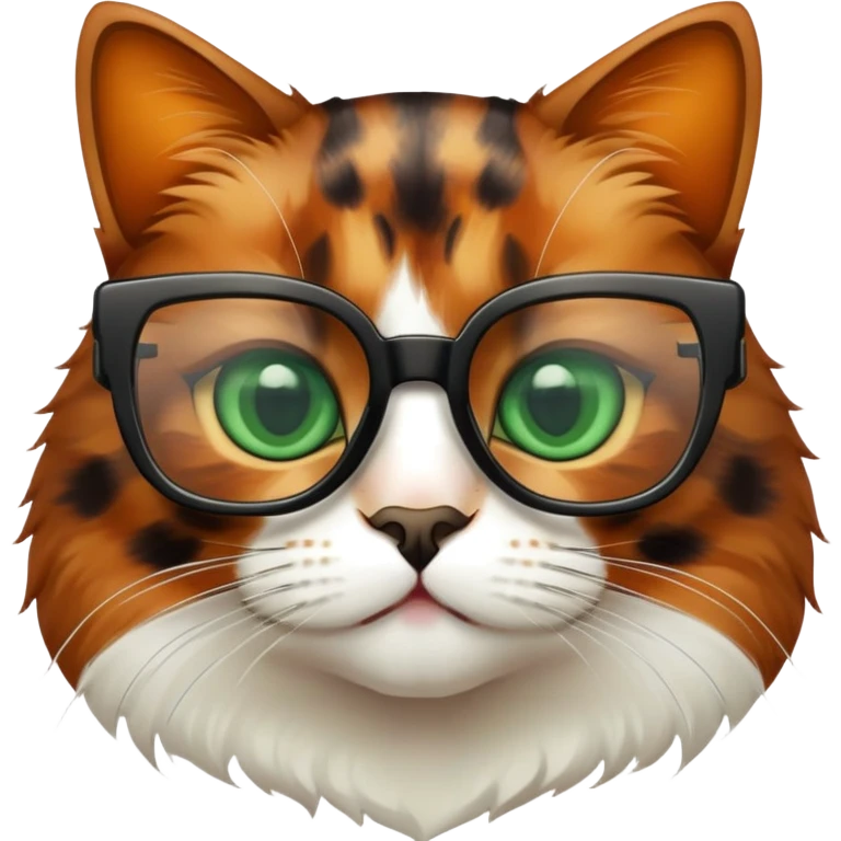 cat with square glasses emoji