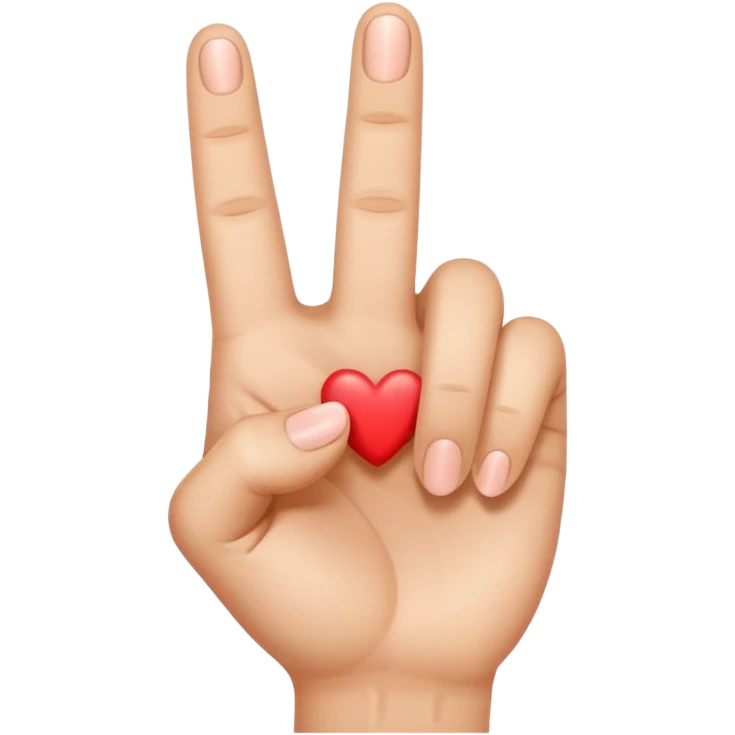 Korean finger heart emoji emoji