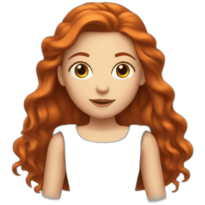 Fille rousse emoji