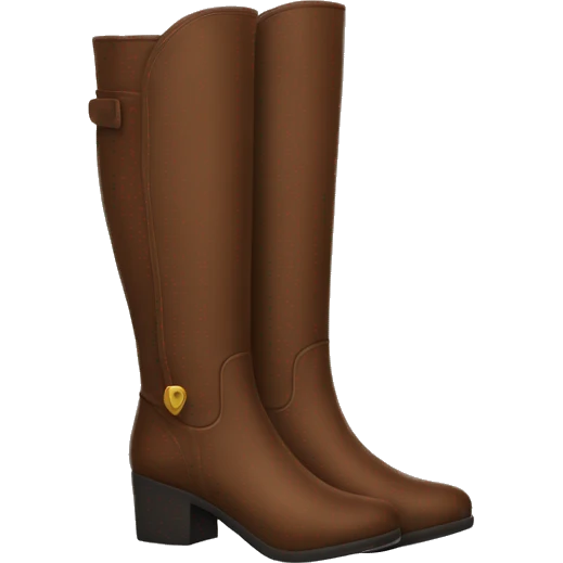 Brown pair of knee high boots emoji