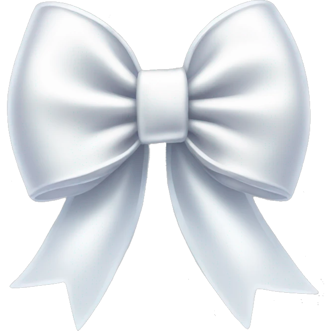 white sparkling bow emoji