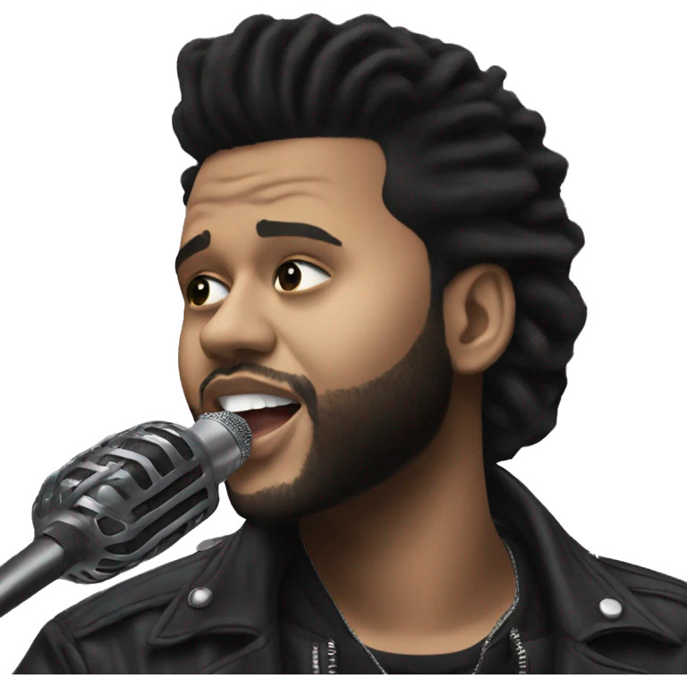 the weeknd with microphone emoji