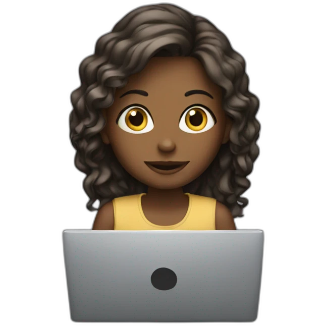 Laptop girl  emoji
