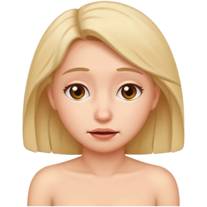 A full body naked women she’s really embarrassed shy and awkward emoji