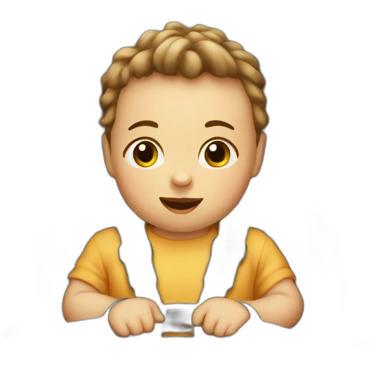Baby in car emoji