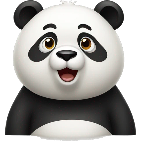 Shocked panda  emoji