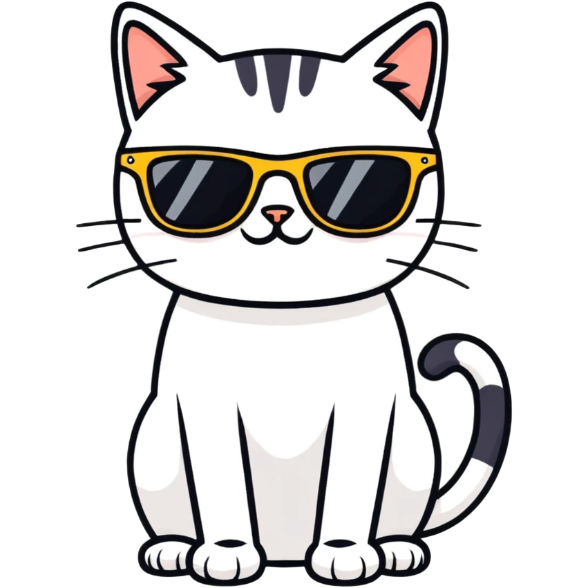 Cat with sunglasses emoji