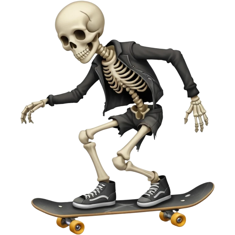 Skeletons on a skate emoji