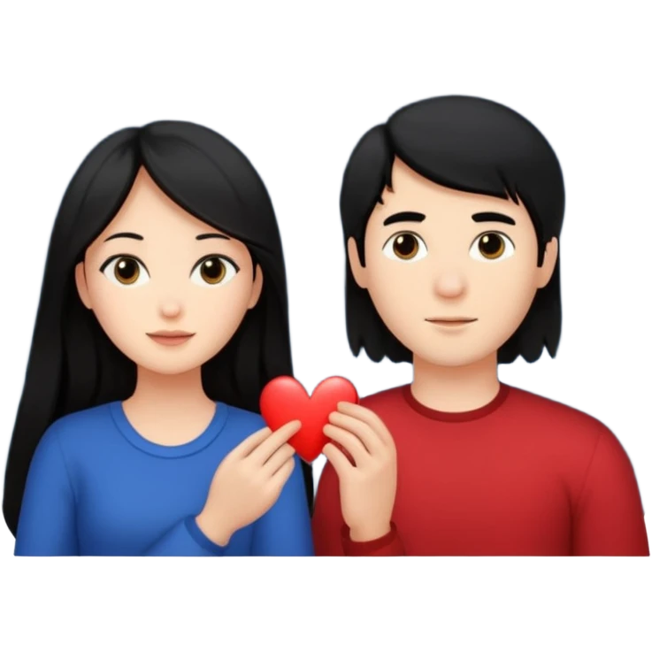 Woman with long hair and man calculating their compatibility by the stars above them a meter with a heart on white background  emoji
