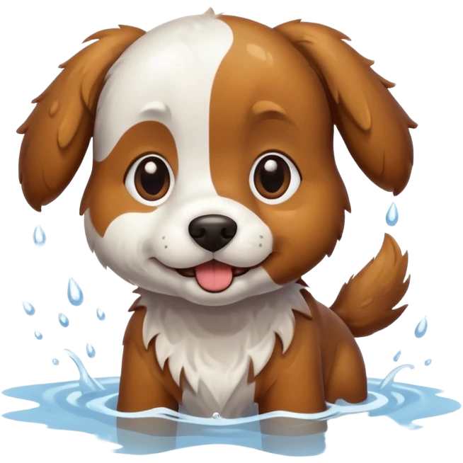 Dog in water emoji
