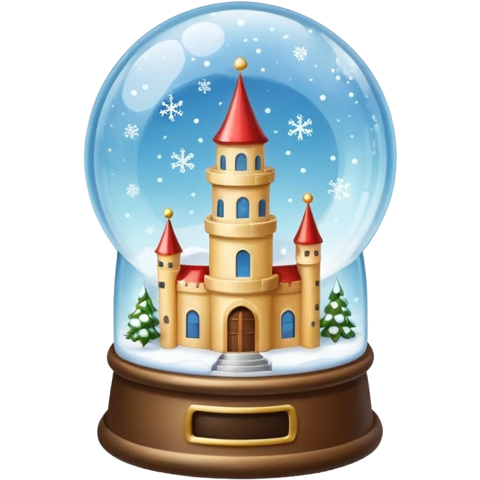 snow-globe, tower inside emoji