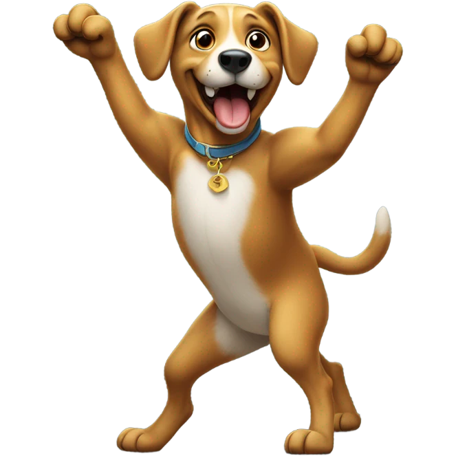 Dog dancing emoji