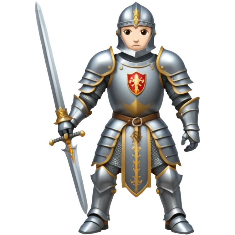 aggressive knight full body emoji