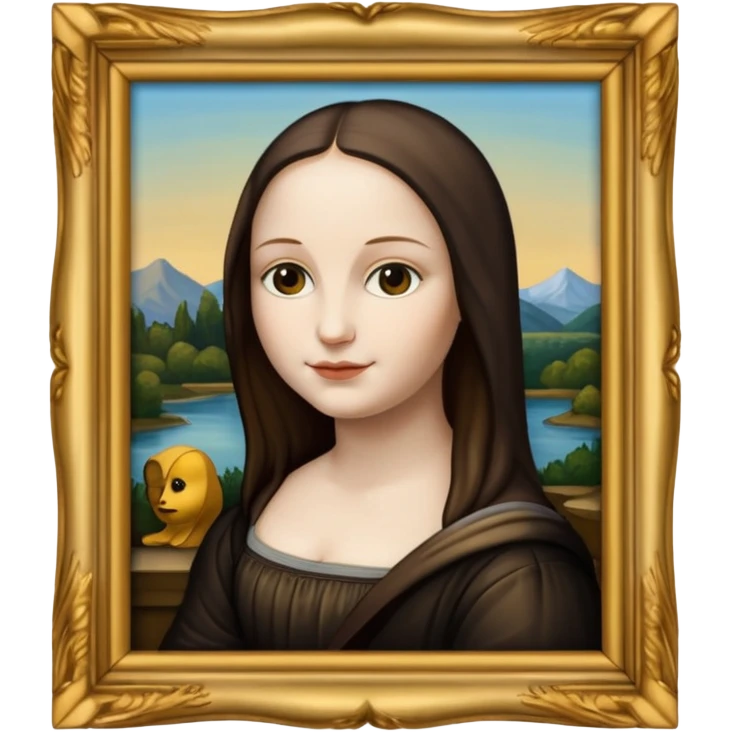 Mona Lisa in painting frame
















 emoji